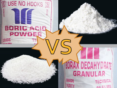 Boric acid versus borax, what is the difference?